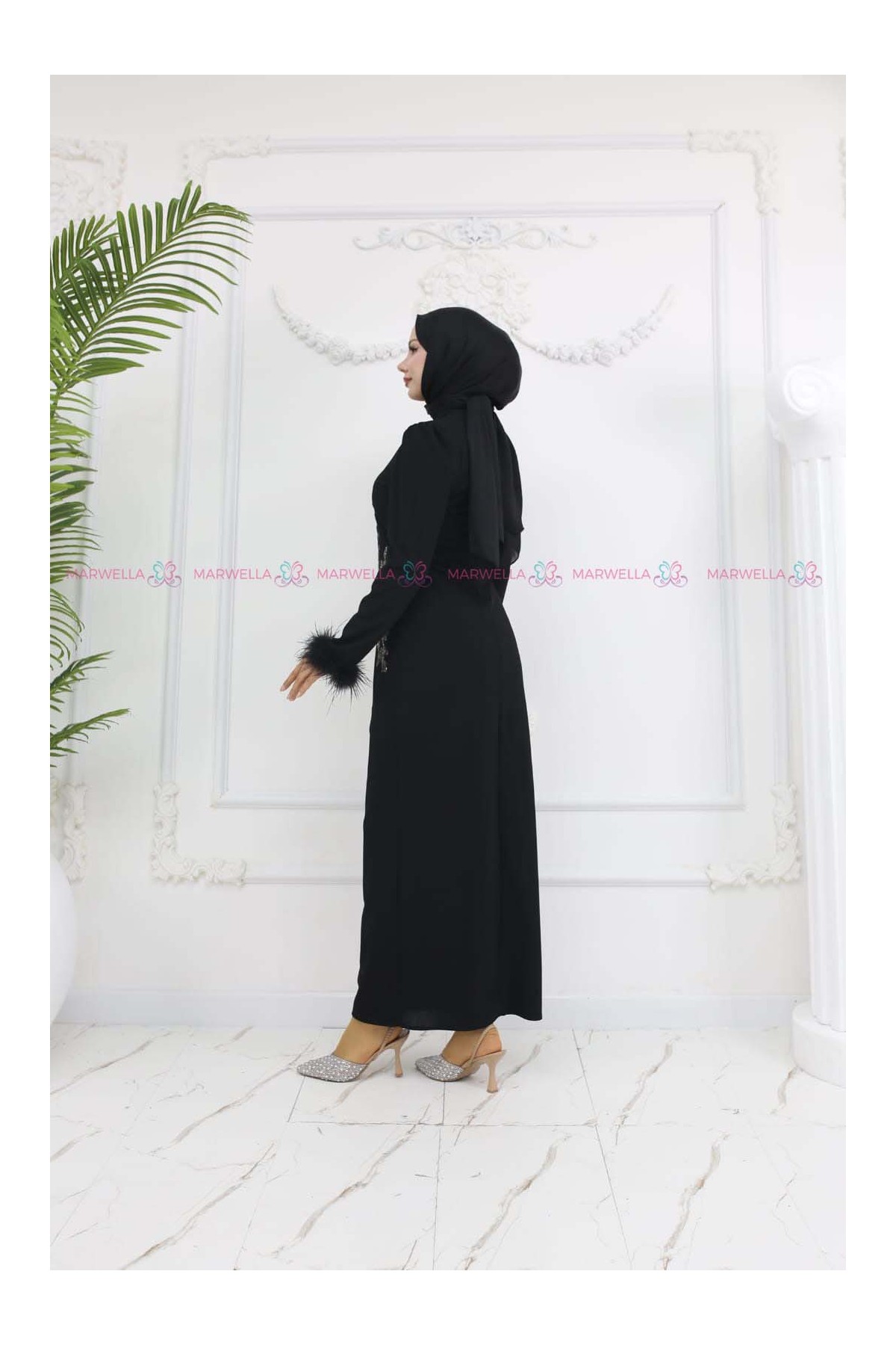 Zerrin Tesettür Abiye - Siyah
