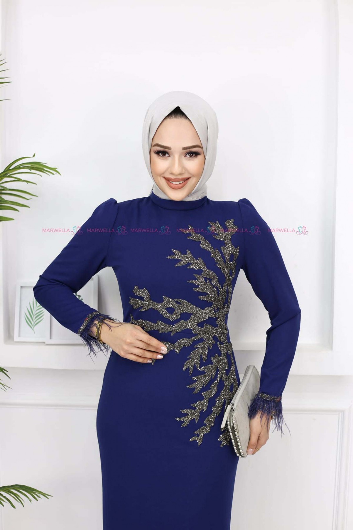 Fadik Tesettür Abiye - Lacivert