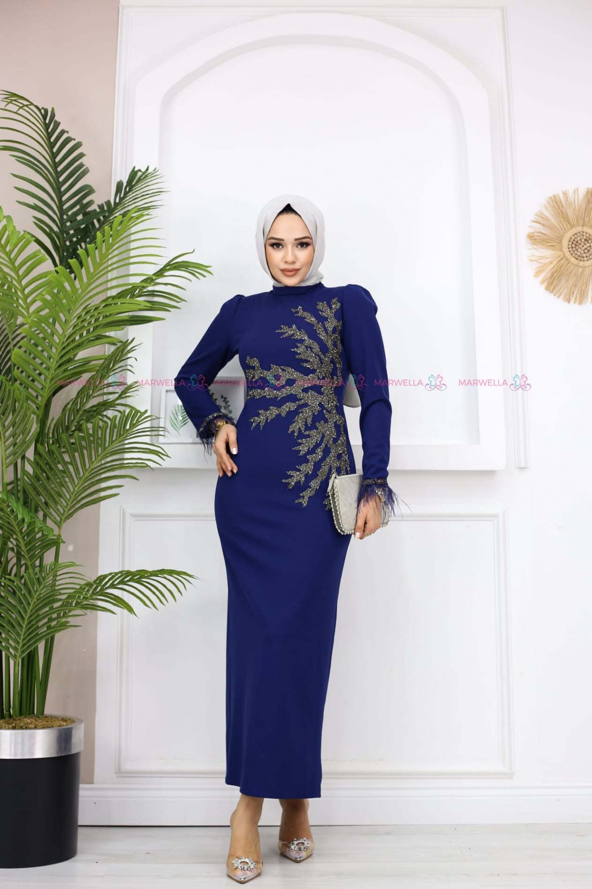 Fadik Tesettür Abiye - Lacivert