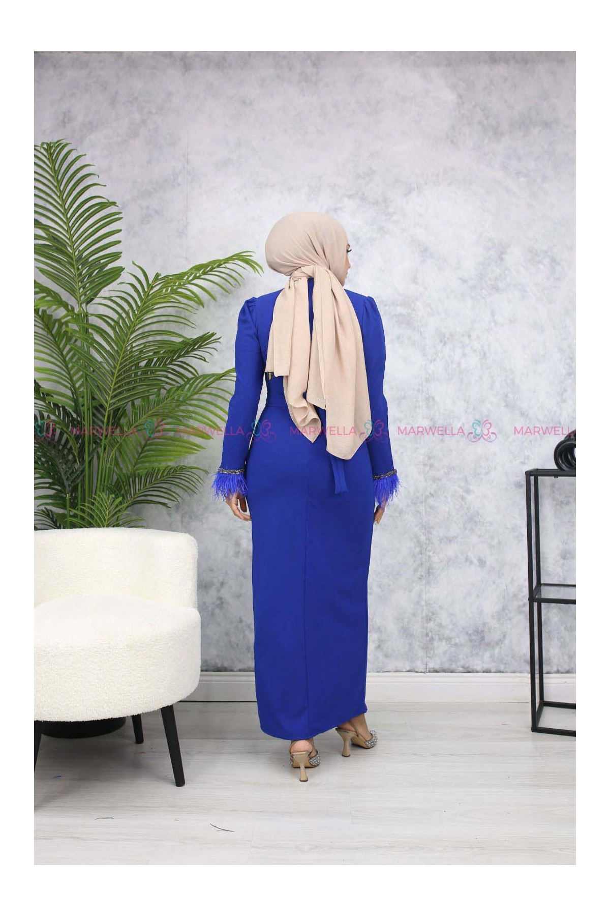 Öykü Tesettür Abiye - Saks