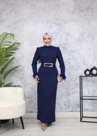 Rabia Tesettür Abiye - Lacivert Rabia Tesettür Abiye - Lacivert