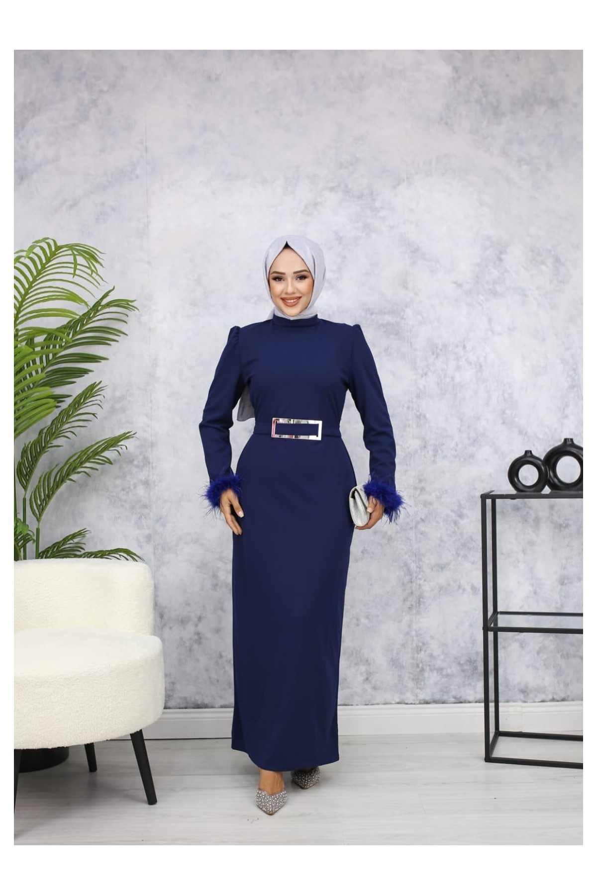Rabia Tesettür Abiye - Lacivert Rabia Tesettür Abiye - Lacivert
