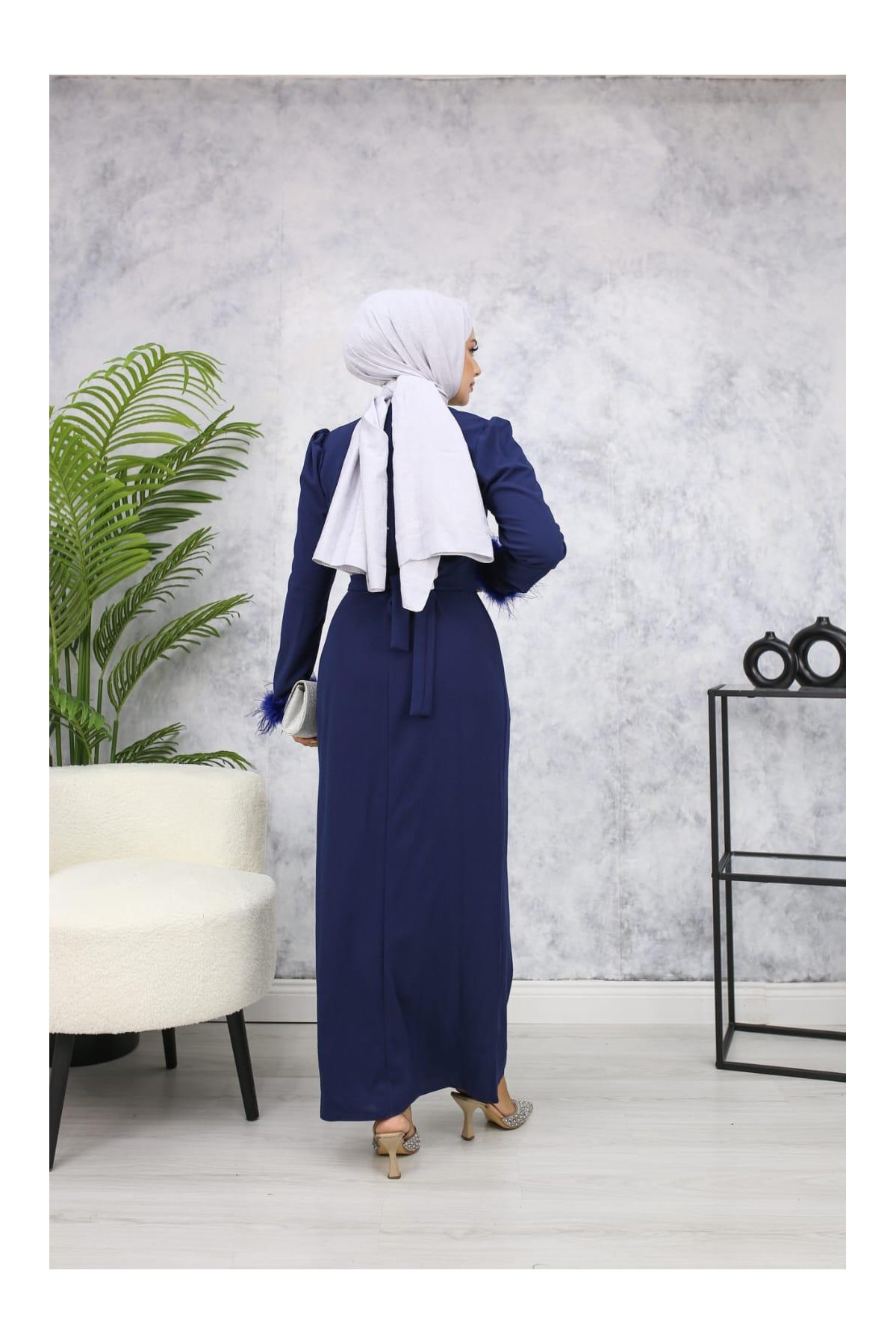 Rabia Tesettür Abiye - Lacivert Rabia Tesettür Abiye - Lacivert