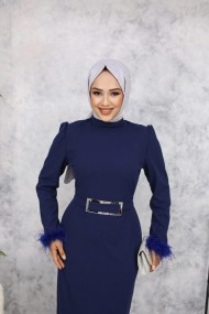 Rabia Tesettür Abiye - Lacivert Rabia Tesettür Abiye - Lacivert