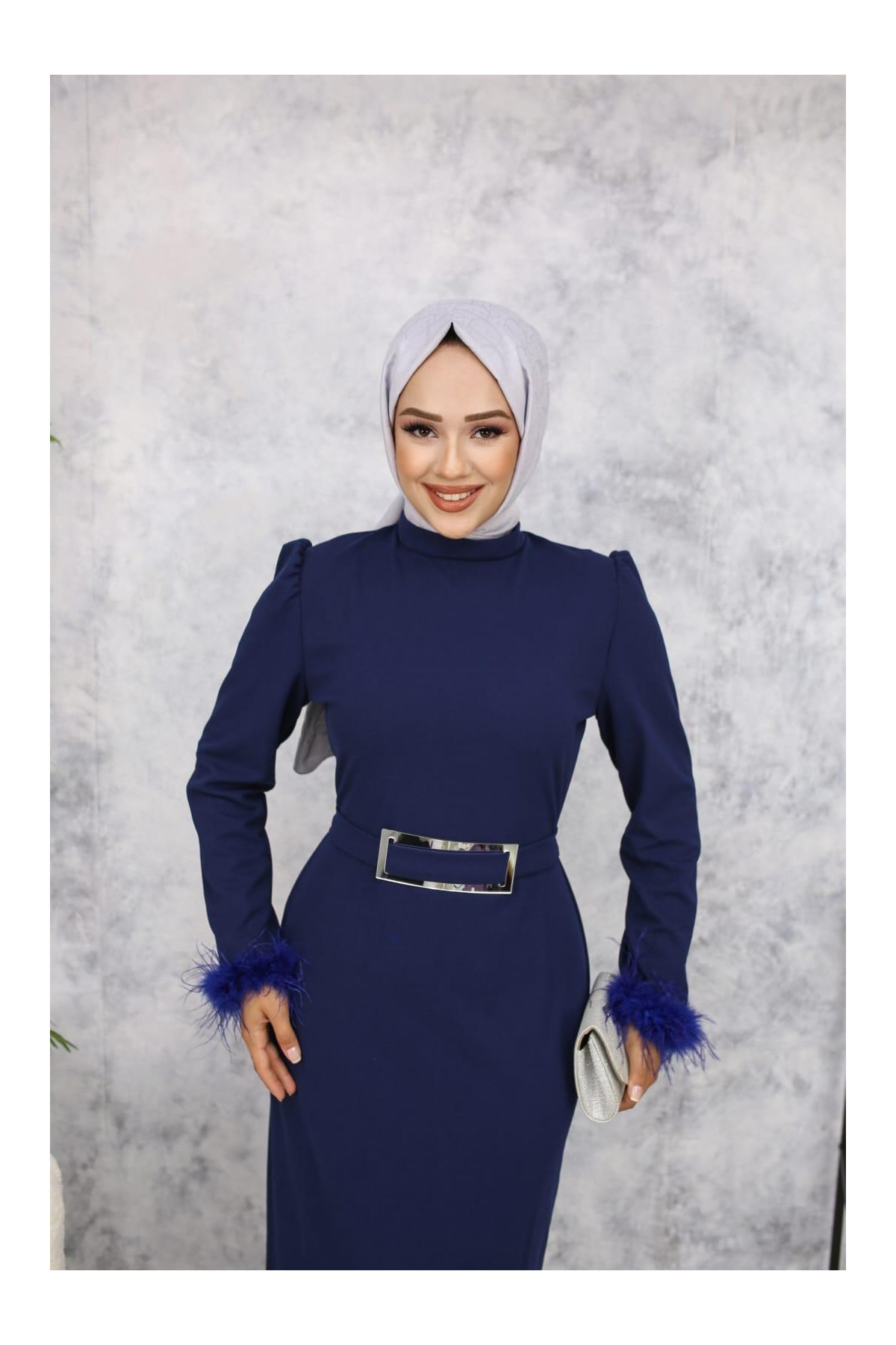 Rabia Tesettür Abiye - Lacivert Rabia Tesettür Abiye - Lacivert