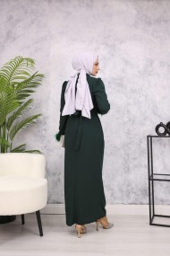 Tesettür Abiye - Zümrüt Yeşili