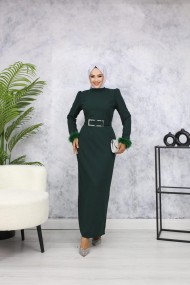 Tesettür Abiye - Zümrüt Yeşili