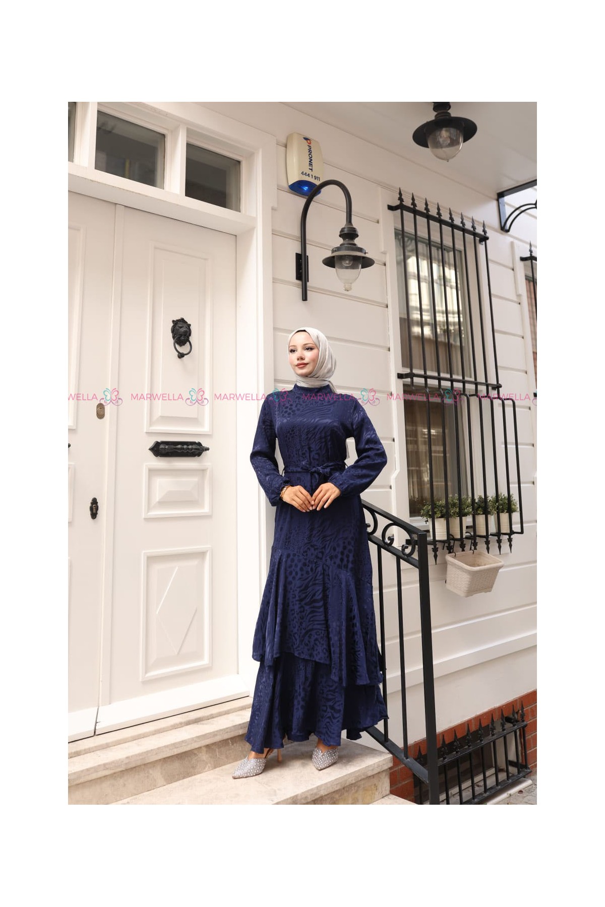 Ceren Tesettür Abiye - Lacivert