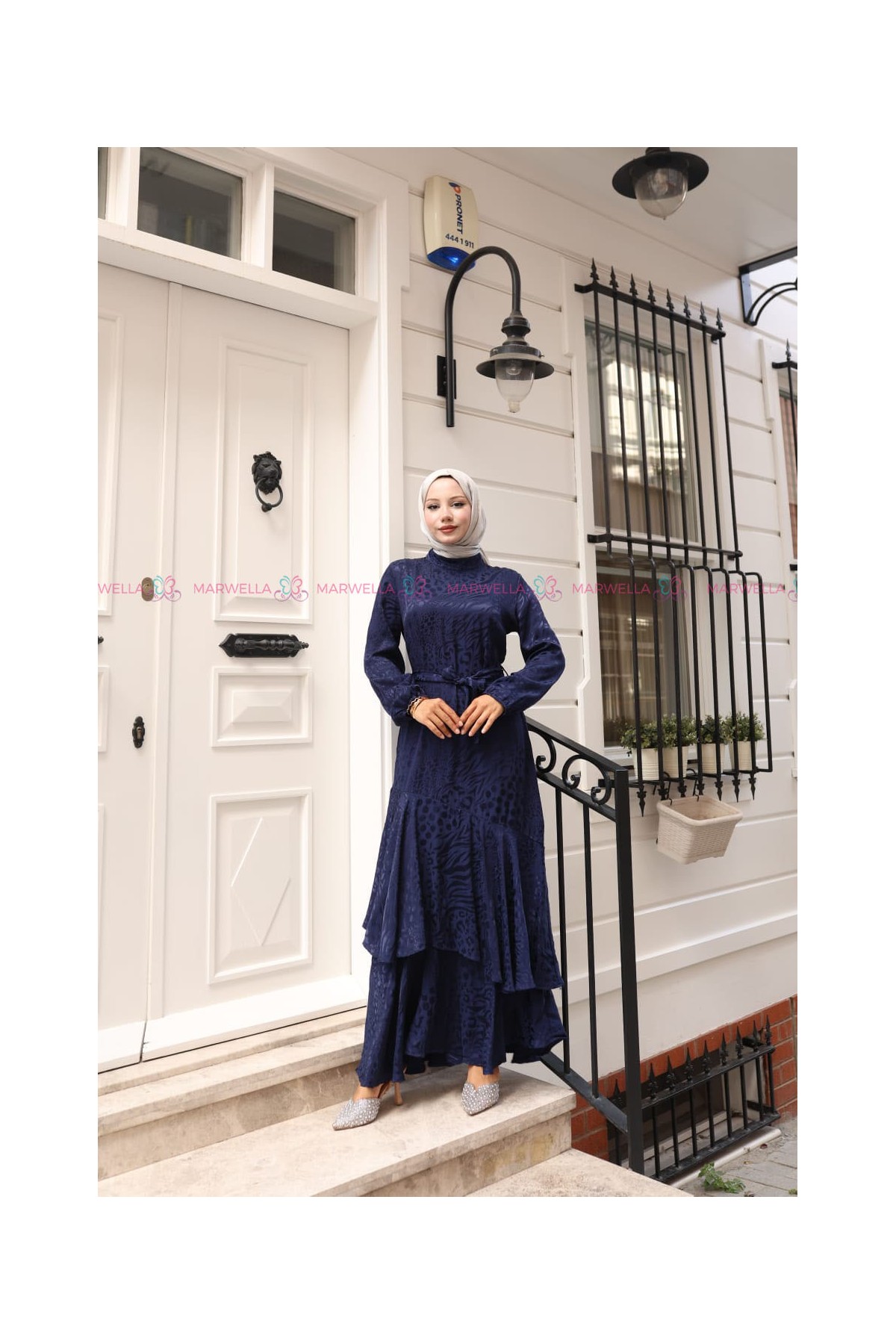 Ceren Tesettür Abiye - Lacivert
