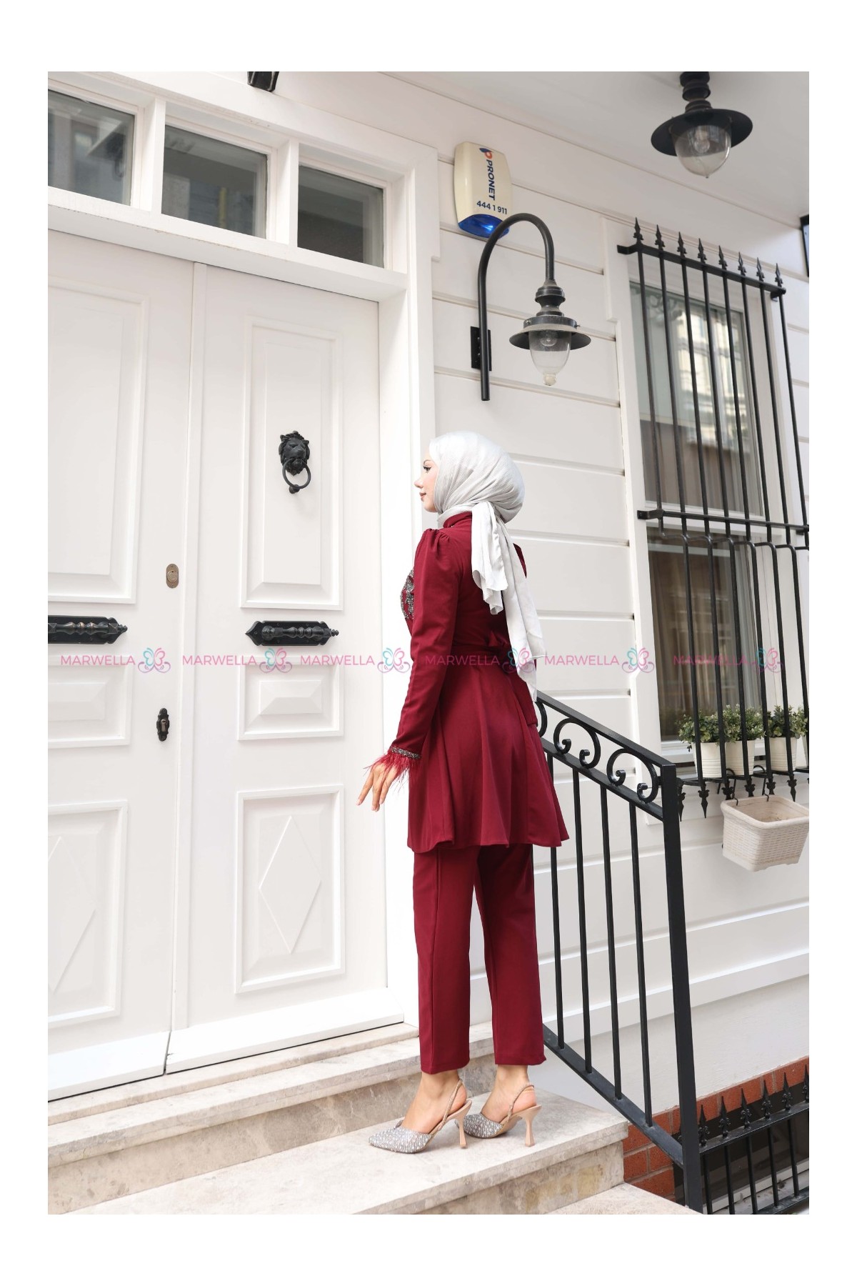 Aydan Tesettür Takım - Bordo