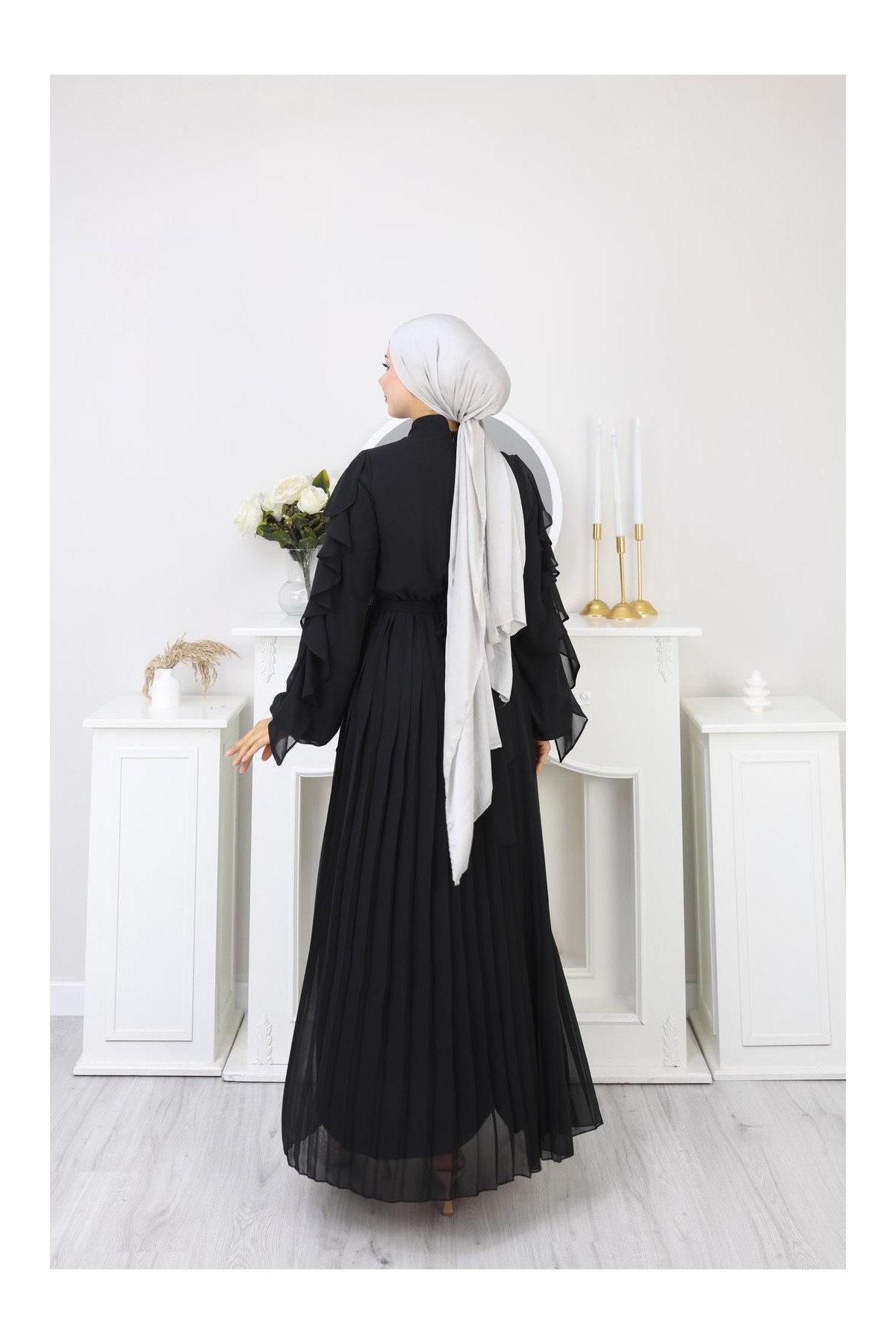 Melis Tesettür Abiye - Siyah