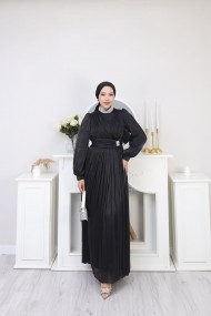 Roza Tesettür Abiye - Siyah