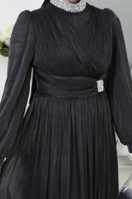 Roza Tesettür Abiye - Siyah