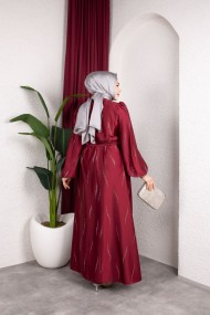 Zara Tesettür Abiye - Bordo