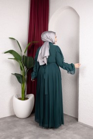 Melis Tesettür Abiye - Zümrüt