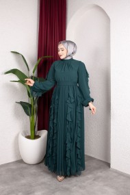 Melis Tesettür Abiye - Zümrüt