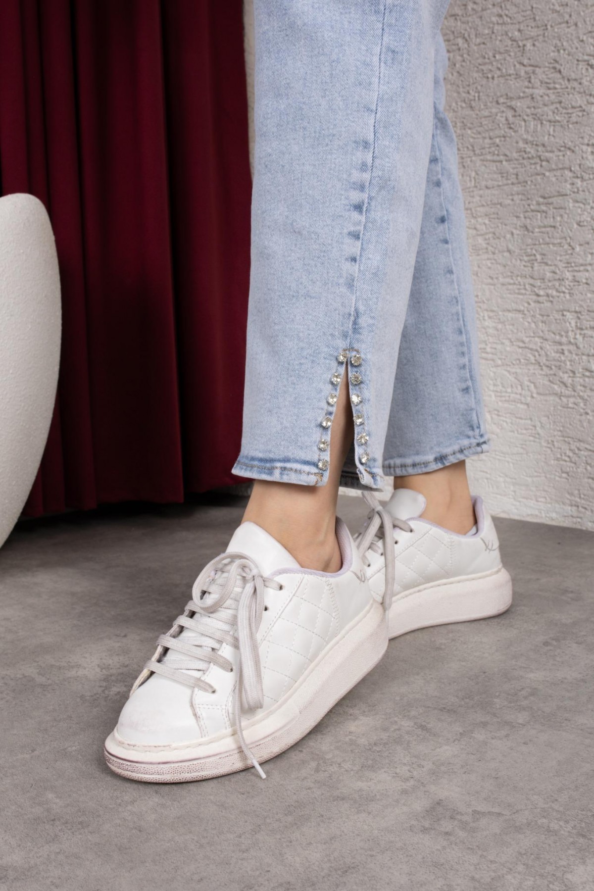 Leyla Kot Pantolon - Mavi