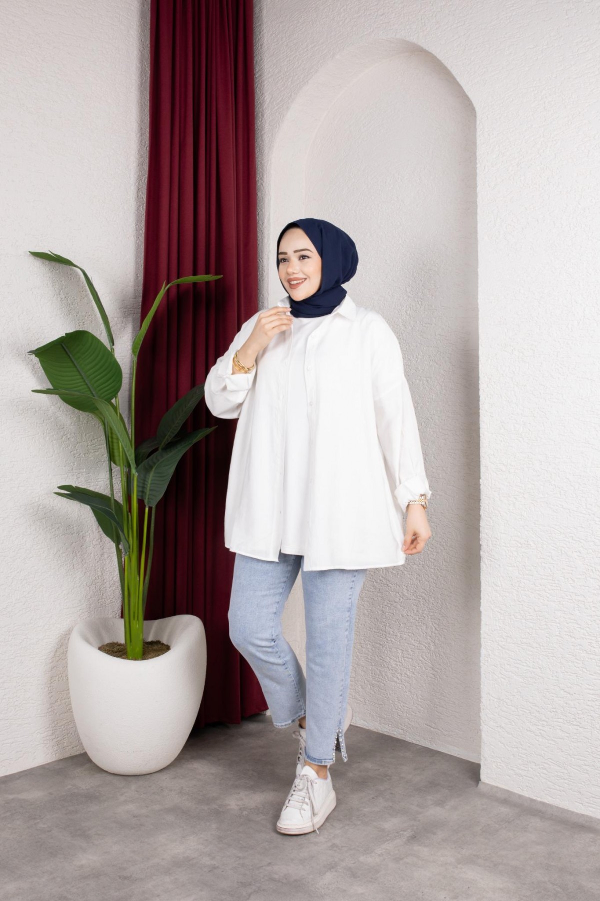 Leyla Kot Pantolon - Mavi