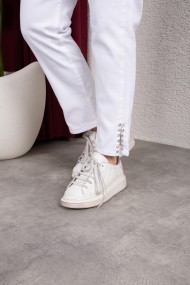 Leyla Kot Pantolon - Beyaz