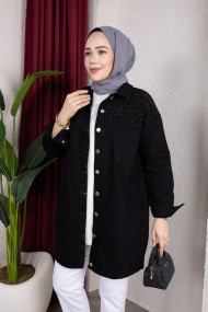 Yazel Denim Ceket - Siyah