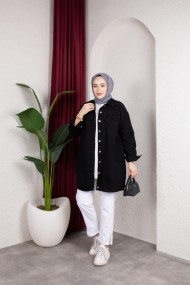 Yazel Denim Ceket - Siyah