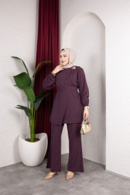 İpek Tesettür Takım - Bej