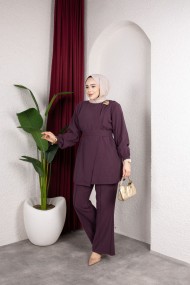 İpek Tesettür Takım - Mürdüm