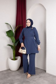 İpek Tesettür Takım - Bej