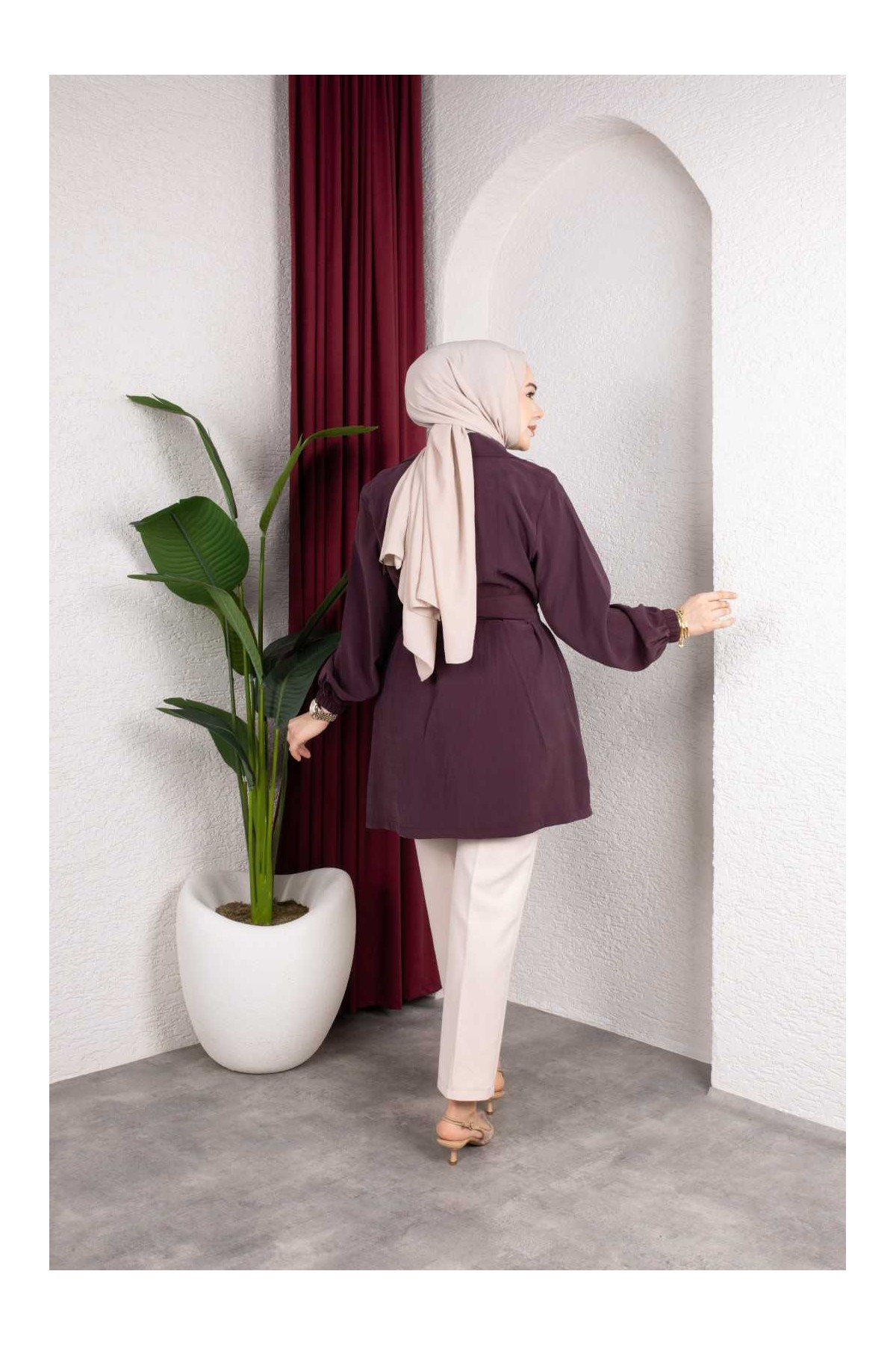 Naz Tesettür Kap - Mürdüm