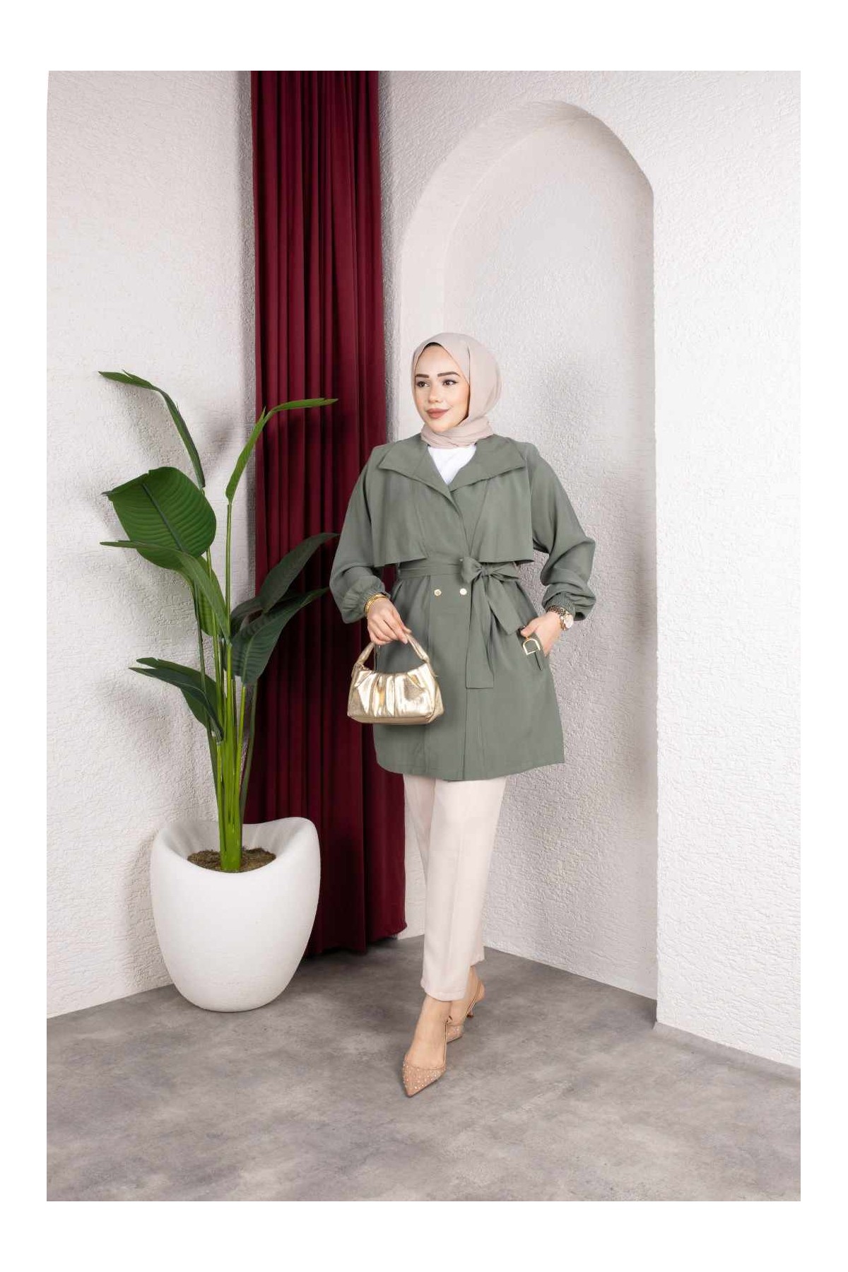 Naz Tesettür Kap - Yeşil