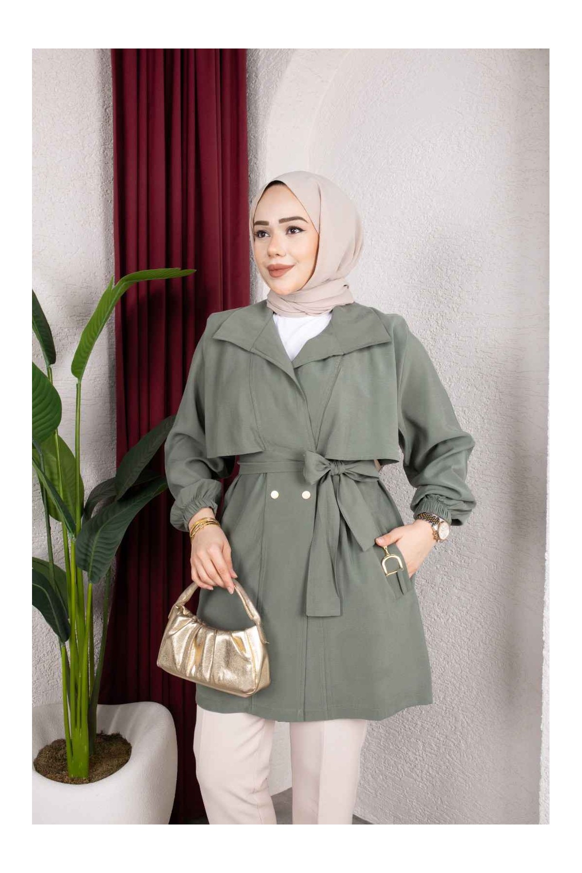 Naz Tesettür Kap - Yeşil