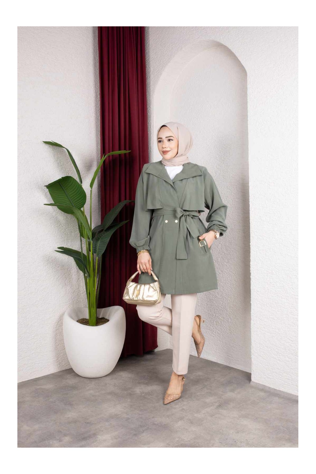 Naz Tesettür Kap - Yeşil