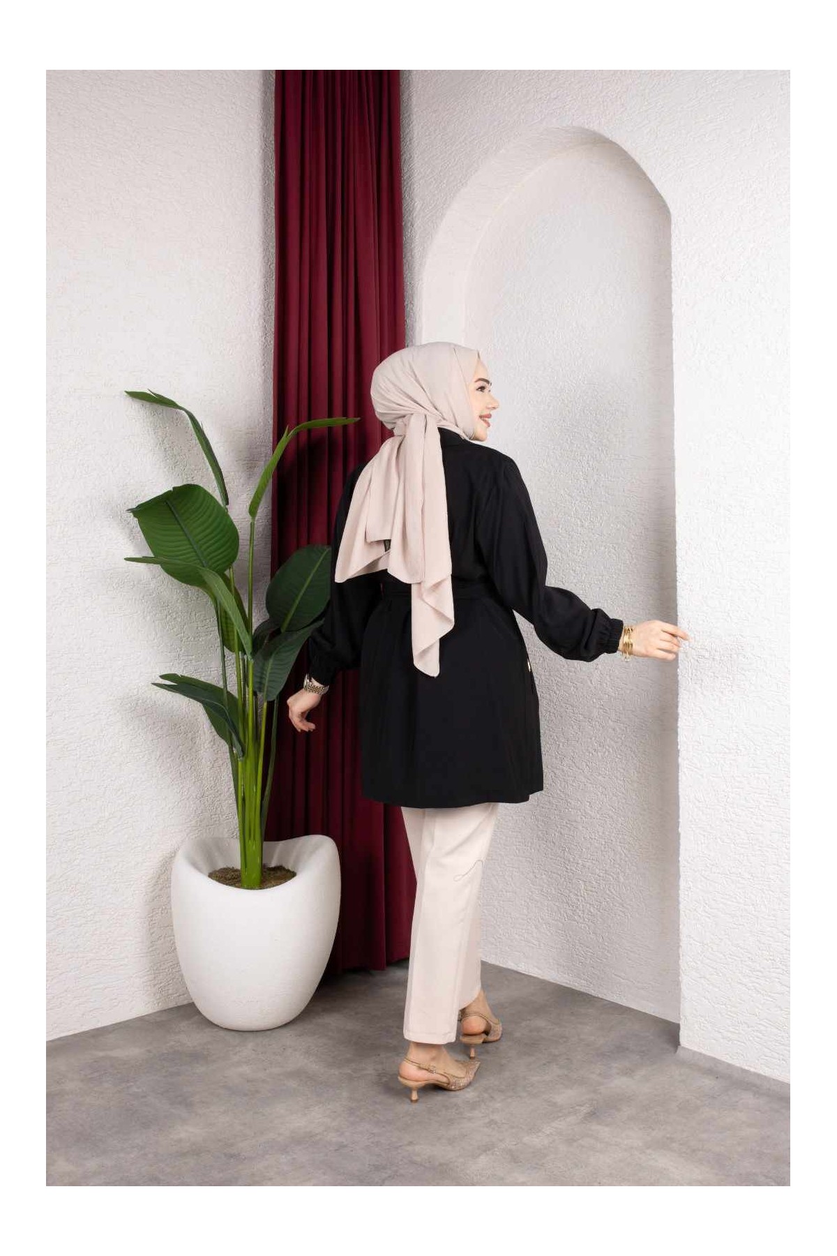 Naz Tesettür Kap - Siyah