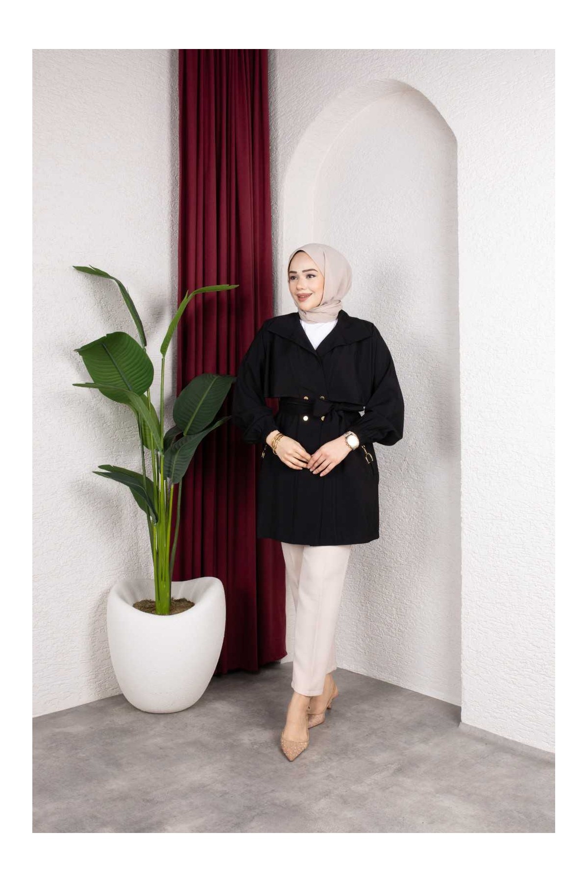 Naz Tesettür Kap - Siyah