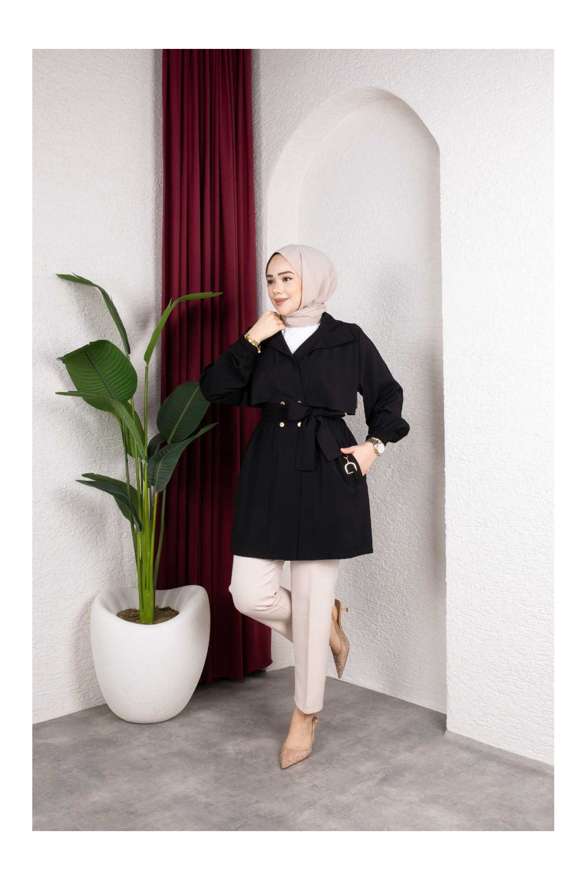 Naz Tesettür Kap - Siyah