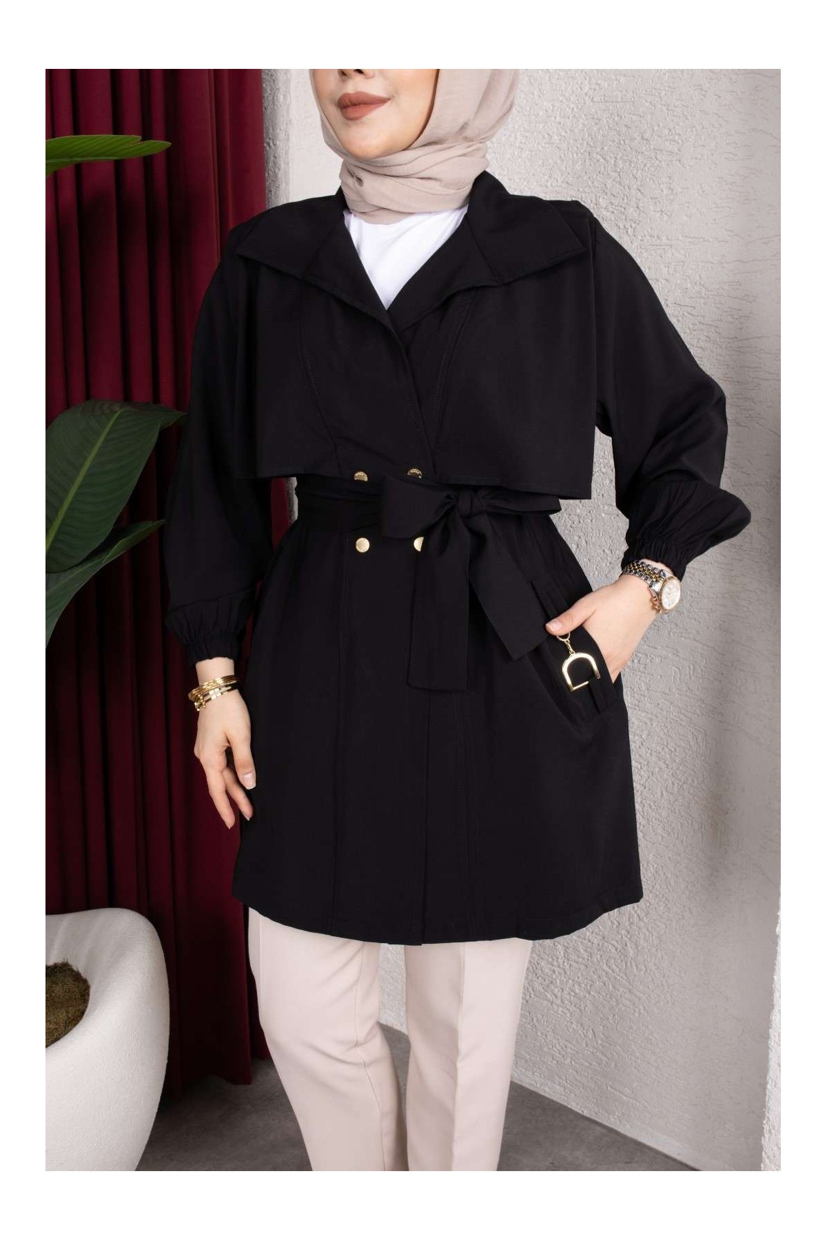 Naz Tesettür Kap - Siyah