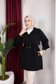 Naz Tesettür Kap - Siyah