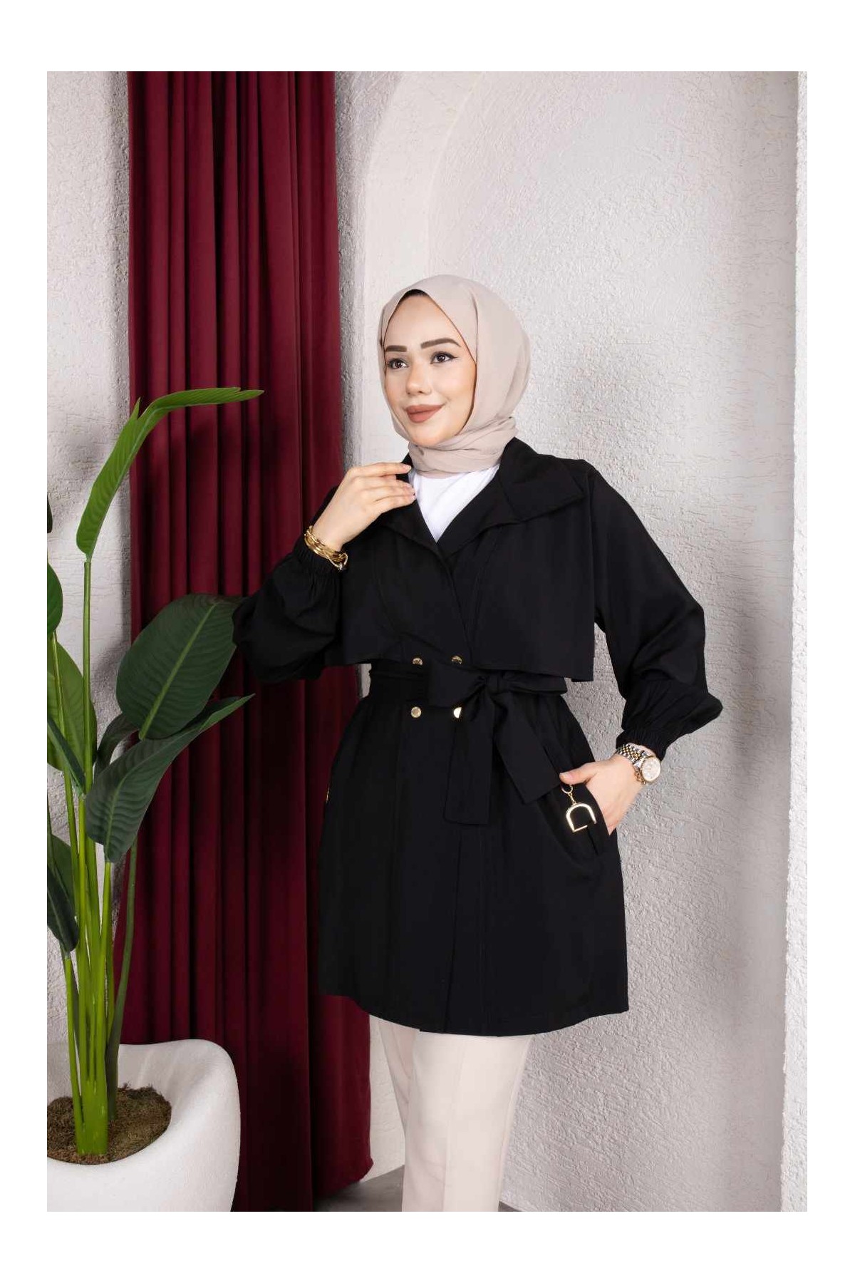 Naz Tesettür Kap - Siyah