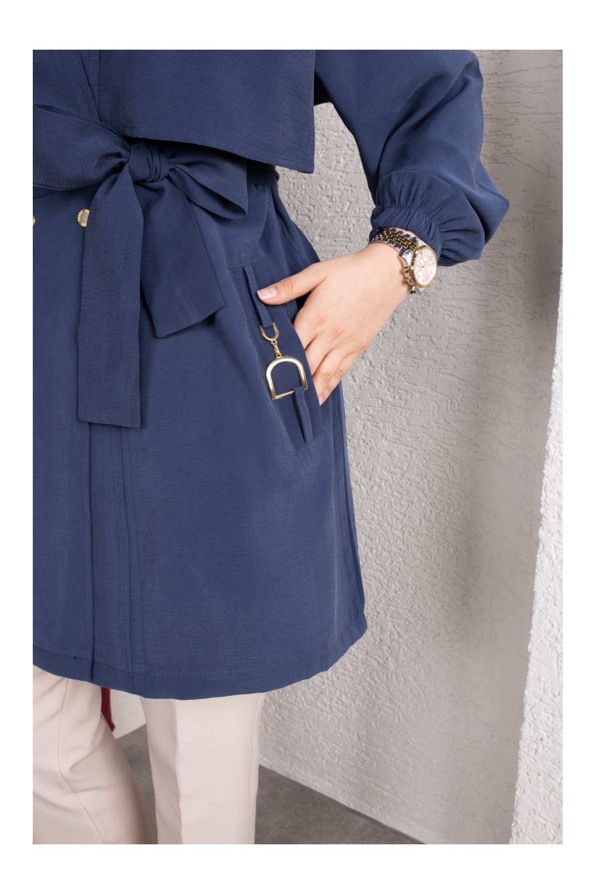 Naz Tesettür Kap - İndigo