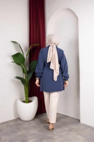 Naz Tesettür Kap - İndigo