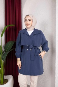 Naz Tesettür Kap - İndigo