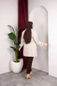 Naz Tesettür Kap - Bej