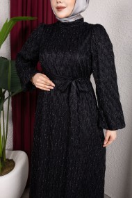 Aleen Tesettür Elbise - Siyah