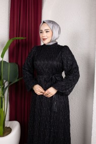 Aleen Tesettür Elbise - Siyah