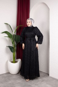 Aleen Tesettür Elbise - Siyah