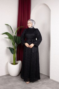 Aleen Tesettür Elbise - Siyah