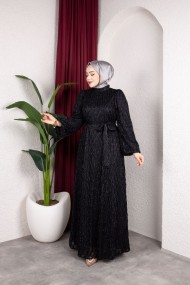 Aleen Tesettür Elbise - Siyah