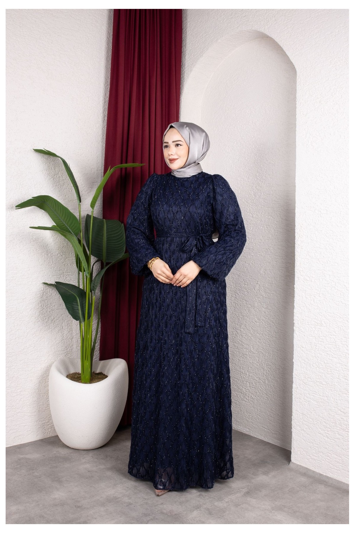 Aleen Tesettür Elbise - Siyah