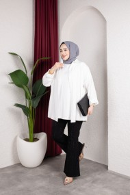 Taş Detaylı Kot Pantolon - Siyah