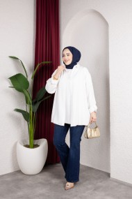 Taş Detaylı Kot Pantolon - Siyah